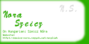 nora szeicz business card
